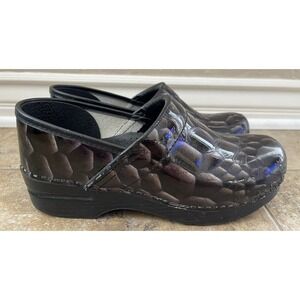 Dansko Clogs Womens Size 8.5-9 39 eur Shiny Metallic Leather, Read Description